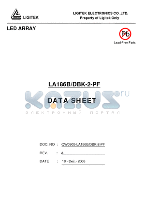 LA186B-DBK-2-PF datasheet - LED ARRAY