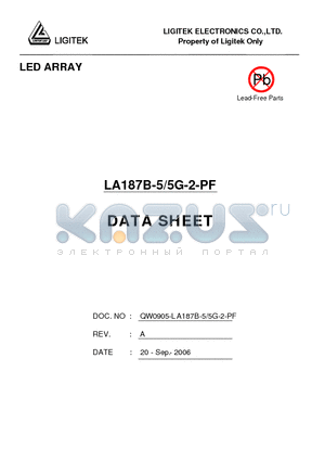 LA187B-5-5G-2-PF datasheet - LED ARRAY