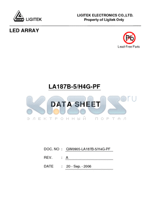 LA187B-5-H4G-PF datasheet - LED ARRAY