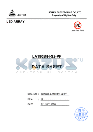 LA190B-H-S2-PF datasheet - LED ARRAY