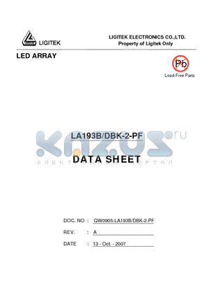 LA193B-DBK-2-PF datasheet - LED ARRAY