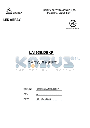 LA193B-DBKP datasheet - LED ARRAY