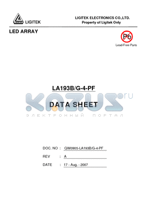 LA193B-G-4-PF datasheet - LED ARRAY