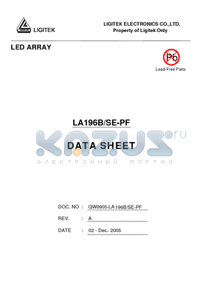 LA196B-SE-PF datasheet - LED ARRAY