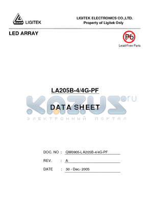 LA205B-4-4G-PF datasheet - LED ARRAY