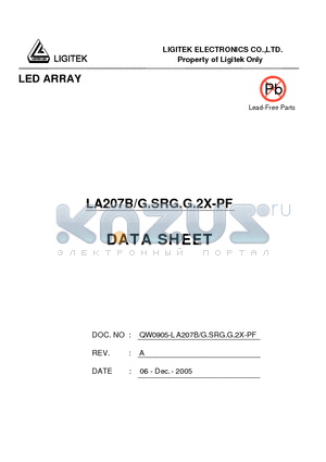 LA207B-G.SRG.G.2X-PF datasheet - LED ARRAY