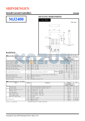 MJ2400 datasheet - Inrush Current Controllers