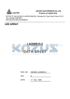 LA208B-G-2 datasheet - LED ARRAY