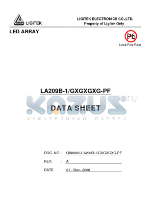 LA209B-1-GXGXGXG-PF datasheet - LED ARRAY