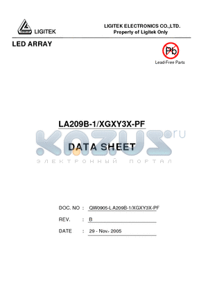 LA209B-1-XGXY3X-PF datasheet - LED ARRAY