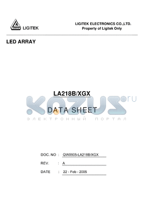 LA218B-XGX datasheet - LED ARRAY