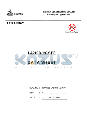 LA219B-1-GY-PF datasheet - LED ARRAY