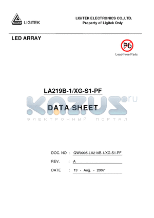 LA219B-1-XG-S1-PF datasheet - LED ARRAY