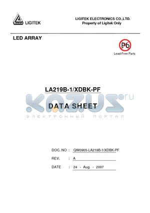 LA219B-1-XDBK-PF datasheet - LED ARRAY