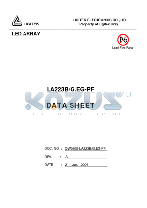 LA223B-G.EG-PF datasheet - LED ARRAY