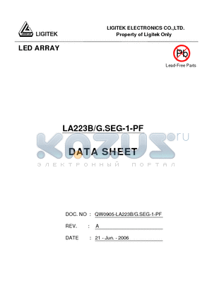 LA223B-G.SEG-1-PF datasheet - LED ARRAY