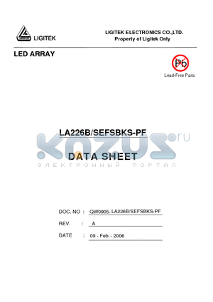 LA226B-SEFSBKS-PF datasheet - LED ARRAY