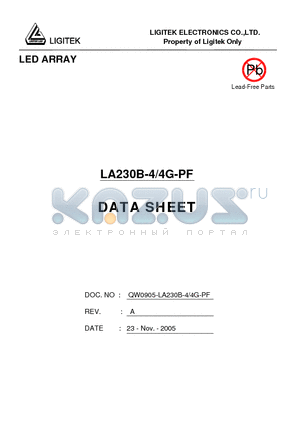 LA230B-4-4G-PF datasheet - LED ARRAY