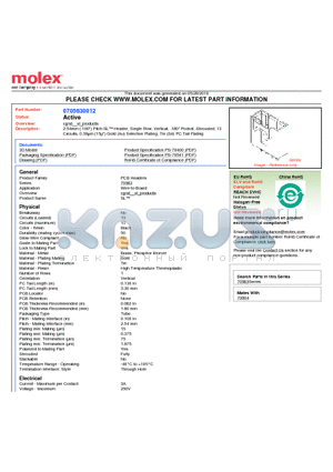 70563-0012 datasheet - 2.54mm (.100