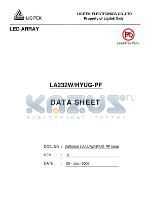 LA232W-HYUG-PF datasheet - LED ARRAY