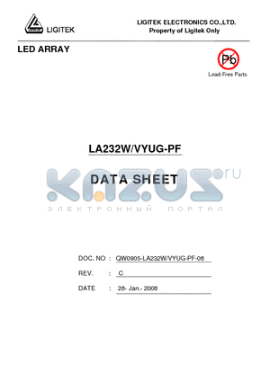 LA232W-VYUG-PF datasheet - LED ARRAY