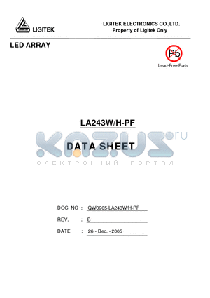 LA243W-H-PF datasheet - LED ARRAY