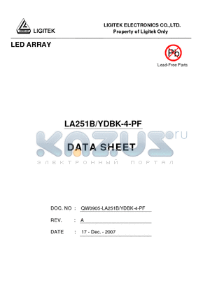 LA251B-YDBK-4-PF datasheet - LED ARRAY