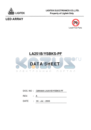 LA251B-YSBKS-PF datasheet - LED ARRAY