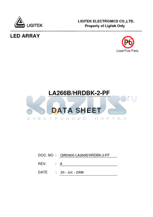 LA266B-HRDBK-2-PF datasheet - LED ARRAY