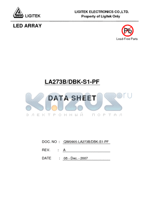 LA273B-DBK-S1-PF datasheet - LED ARRAY