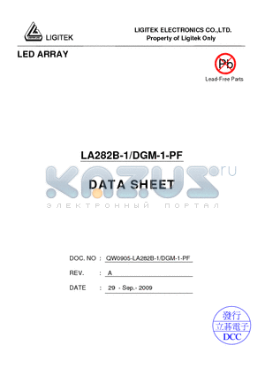 LA282B-1-DGM-1-PF datasheet - LED ARRAY