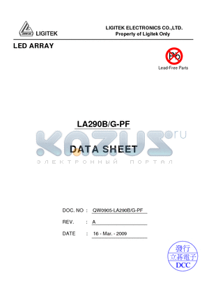 LA290B-G-PF datasheet - LED ARRAY