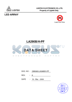 LA290B-H-PF datasheet - LED ARRAY