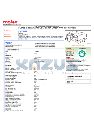 70575-0044 datasheet - 2.54mm (.100