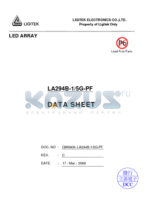 LA294B-1-5G-PF datasheet - LED ARRAY