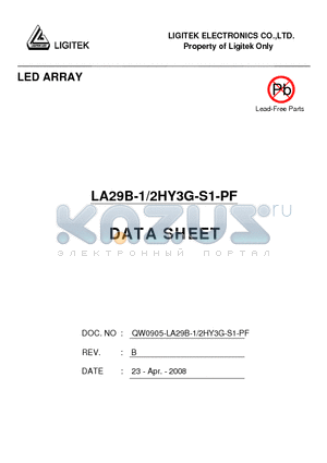 LA29B-1-2HY3G-S1-PF datasheet - LED ARRAY