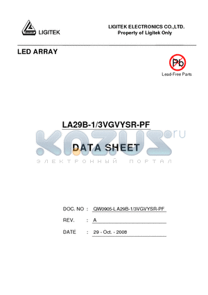 LA29B-1-3VGVYSR-PF datasheet - LED ARRAY