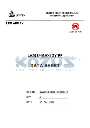 LA29B-4GHX1GY-PF datasheet - LED ARRAY