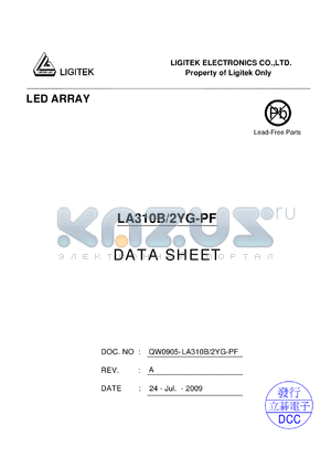 LA310B-2YG-PF datasheet - LED ARRAY