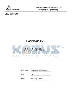 LA38B-60-H-1 datasheet - LED ARRAY