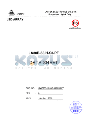 LA38B-68-H-S3-PF datasheet - LED ARRAY
