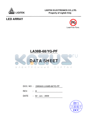 LA38B-68-YG-PF datasheet - LED ARRAY