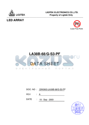 LA38B-68-G-S3-PF datasheet - LED ARRAY