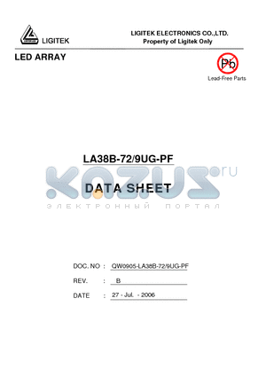LA38B-72-9UG-PF datasheet - LED ARRAY