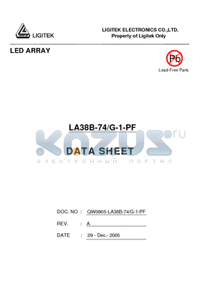 LA38B-74-G-1-PF datasheet - LED ARRAY