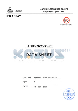 LA38B-76-Y-S3-PF datasheet - LED ARRAY