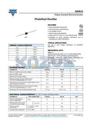 GHR16_09 datasheet - Photoflash Rectifier