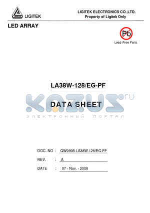 LA38W-128-EG-PF datasheet - LED ARRAY
