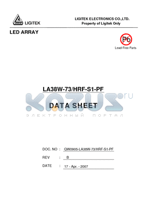 LA38W-73-HRF-S1-PF datasheet - LED ARRAY