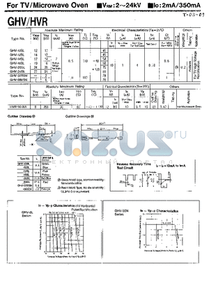 GHV-12SL datasheet - FOR TV / MICROWAVE OVEN